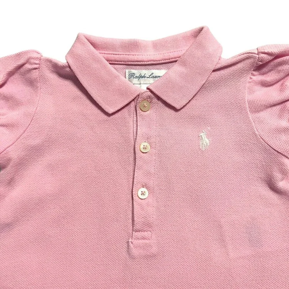 Ralph Lauren 9m Pink Ruffle Polo Dress & Bloomers